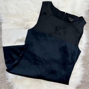 THEORY Silk Dress Womens Size 0 Colorblock Career Event Holiday Cocktail Capsule